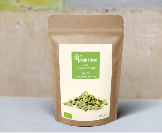 Bio Kardamom mit Schale ganz 100g